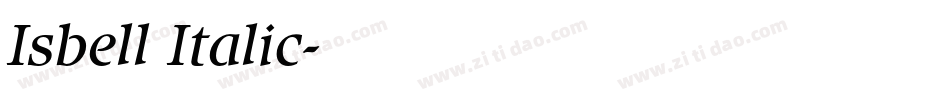 Isbell Italic字体转换